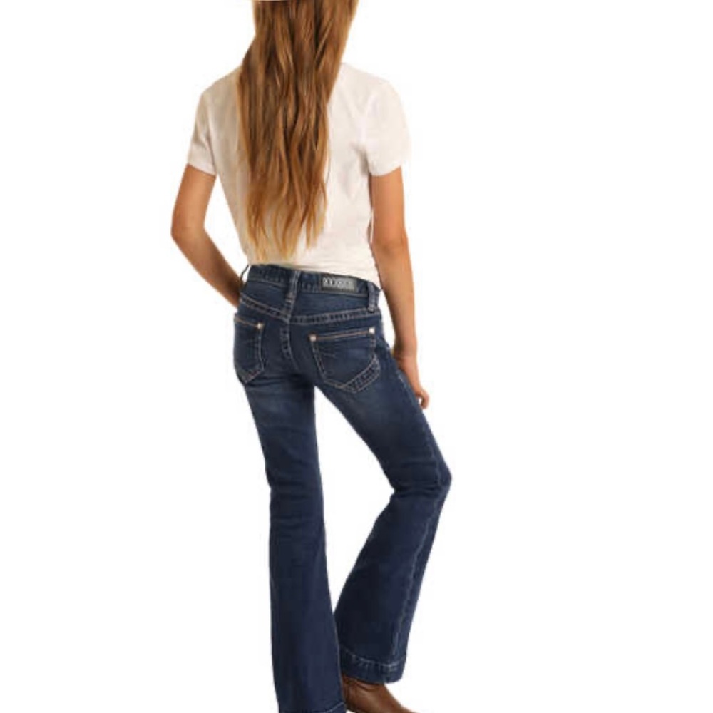 ROCK & ROLL DENIM GIRLS' DARK BASIC TROUSER